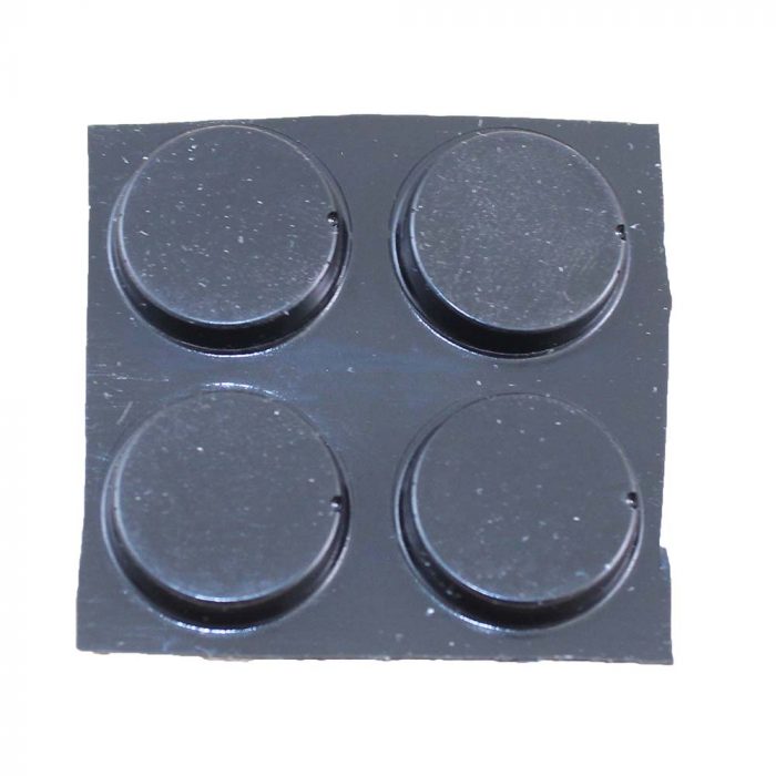 Pack of 4 x Black Circular Rubber Adhesive Feet (SYPKG0000980)