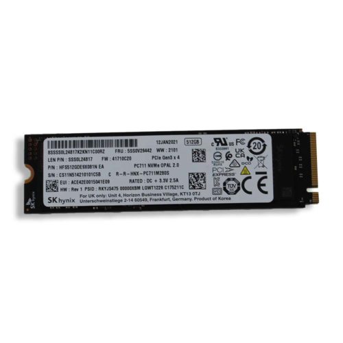512GB M.2 M-Key 2280 (PCIe 3x4 NVMe OPAL) SSD (5SS0V26442)