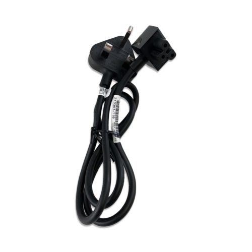 Clover Right Angle (Duck Head) (UK) (Squared) 1M (Black) Power Cable (L36828-001)