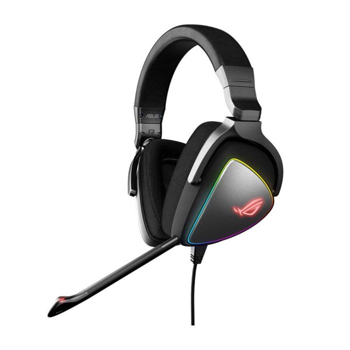 Asus ROG Delta RGB Gaming Headset USB-C (USB2 Adapter) Hi-Fi ESS Quad-DAC Boom Mic Aura Sync (90YH00Z1-B2UA00)