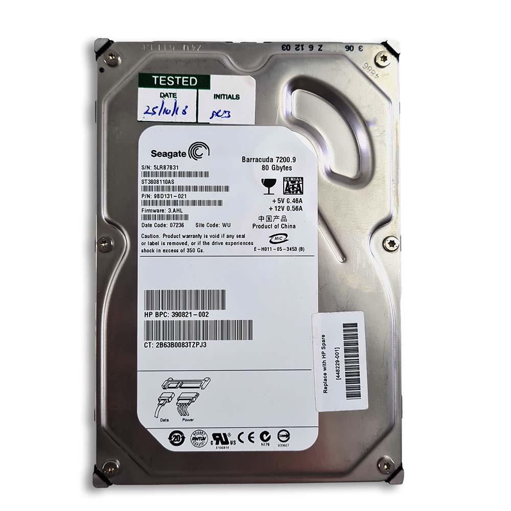 80GB SATA 3.5" 7200RPM HDD (ST3808110AS) - Tekeurope