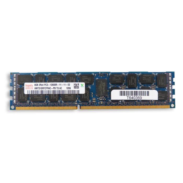 8GB RDIMM 2Rx4 PC3-12800R DDR3 1600MHz (240 Pin) (ECC) Memory (HMT31GR7CFR4C)
