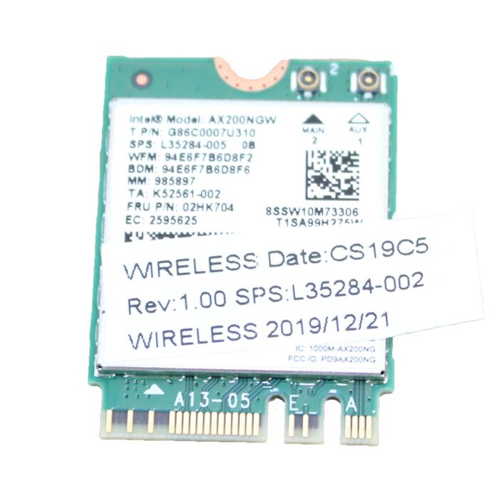 HP Elitebook 830 G6 WiFi Card WLAN Int 22260NGW 11ax 2x2+BT5 vPR (L35284-005)