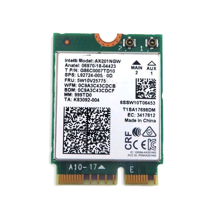 Lenovo M.2 2230 AX201 2x2 Bluetooth5.1 PCIe Wireless Card (5W10V25775)